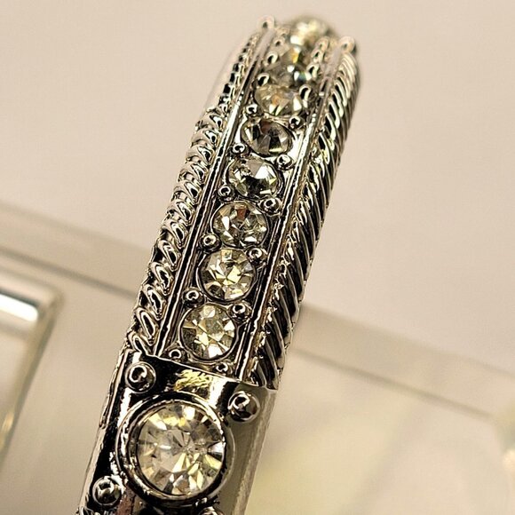 Silver Bangle with Crystals - Picture 8 of 15